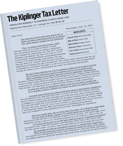 The Kiplinger Tax Letter